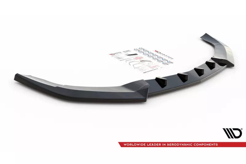 Maxton Design Frontlippe V.2 für Mercedes E Klasse W212 AMG-Line 2012-2016 Hochglanz schwarz – Ansicht 4