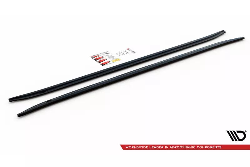 Maxton Design Seitenschweller (Paar) für BMW 7er M-Paket F01 Hochglanz schwarz – Ansicht 4