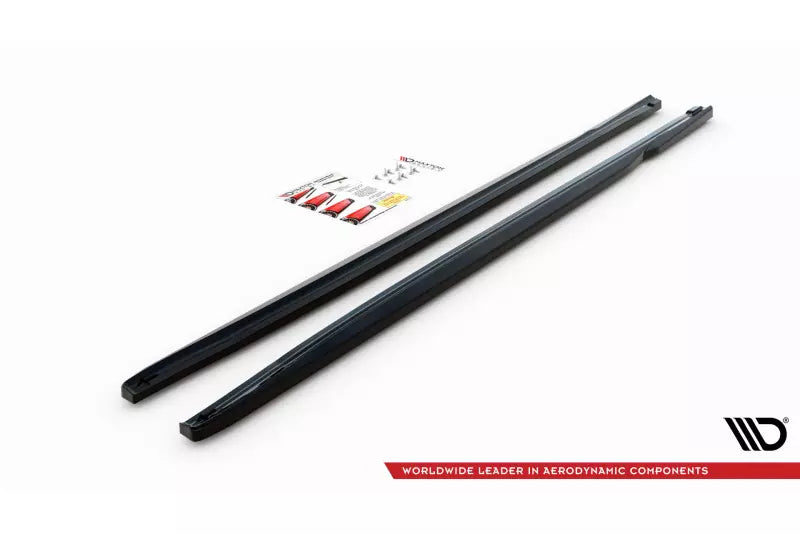 Maxton Design Seitenschweller (Paar) für Honda Civic Mk9 Hochglanz schwarz – Ansicht 4