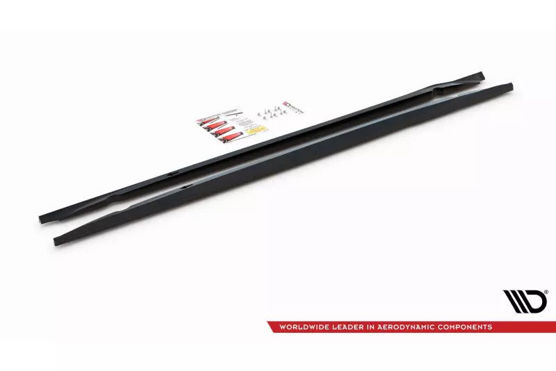 Maxton Design Seitenschweller (Paar) für Seat Exeo Hochglanz schwarz – Ansicht 4