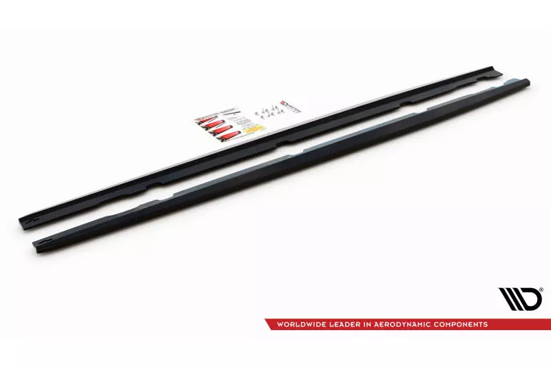Maxton Design Seitenschweller (Paar) V.1 für Mercedes C63 AMG C205 Coupe Facelift Hochglanz schwarz – Ansicht 4
