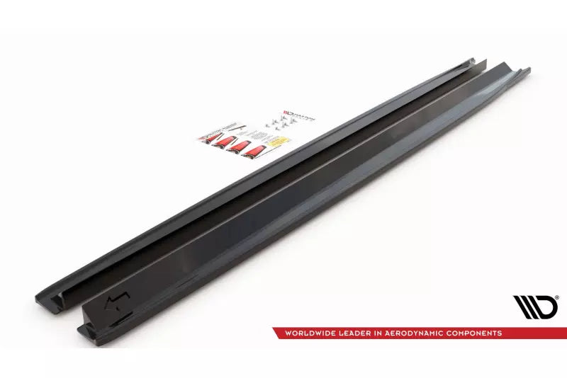 Maxton Design Seitenschweller (Paar) für Jaguar XF R-Sport Mk2 Hochglanz schwarz – Ansicht 4