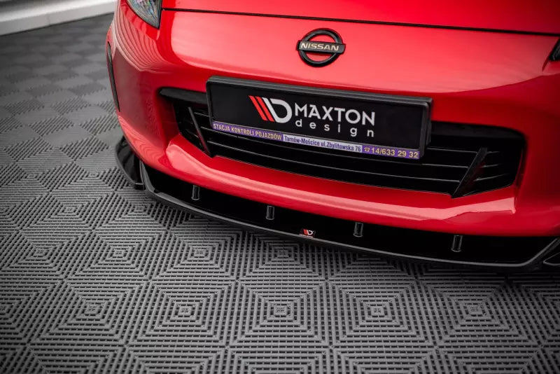 Maxton Design Frontlippe V.2 für Nissan 370Z Facelift Hochglanz schwarz – Ansicht 4