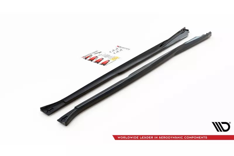Maxton Design Seitenschweller (Paar) für Nissan 370Z Facelift Hochglanz schwarz – Ansicht 4