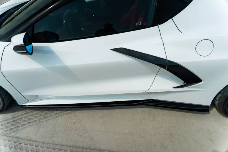 Maxton Design Seitenschweller (Paar) für Chevrolet Corvette C8 Hochglanz schwarz – Ansicht 4