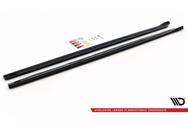 Maxton Design Seitenschweller (Paar) für Peugeot Partner Mk3 Hochglanz schwarz – Ansicht 4