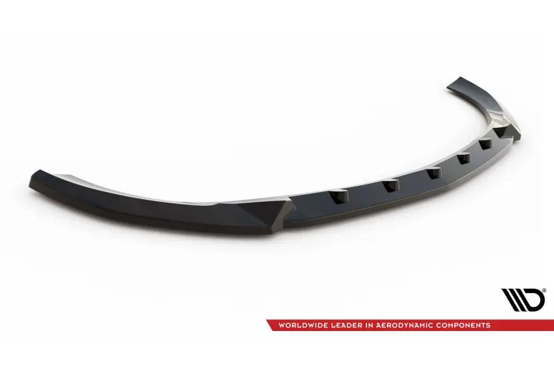 Maxton Design Frontlippe V.2 für Mercedes E-Klasse W213 / S213 Facelift AMG-Line (2020-2023) Hochglanz schwarz – Ansicht 4
