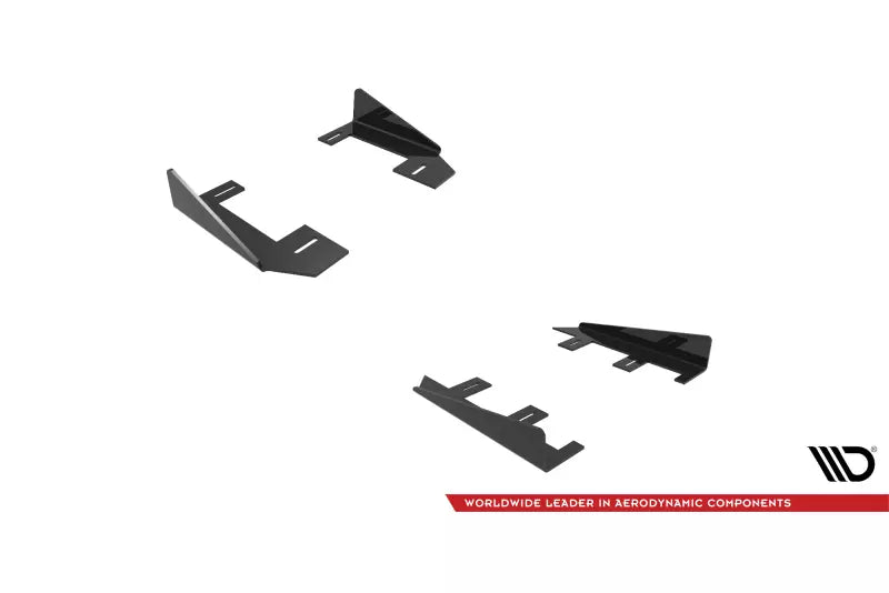 Maxton Design Street Pro Seitenschweller (Paar) mit Flaps für Ford Fiesta ST Mk6 Hochglanz schwarz – Ansicht 4