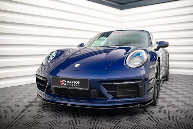 Maxton Design Frontlippe für Porsche 911 Carrera Aero 992 Hochglanz schwarz – Ansicht 4