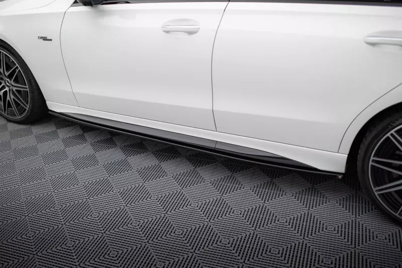 Maxton Design Seitenschweller (Paar) für Mercedes-Benz C AMG-Line W206 Hochglanz schwarz – Ansicht 4