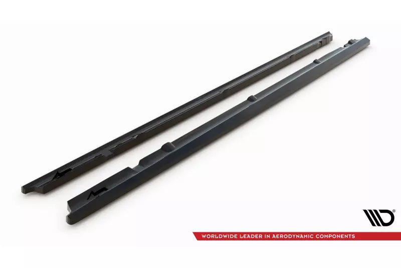 Maxton Design Seitenschweller (Paar) für Mercedes-Benz C Klasse C205 Coupe AMG-Line Facelift Hochglanz schwarz – Ansicht 4