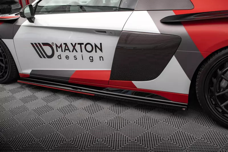 Maxton Design Seitenschweller (Paar) V.2 für Audi R8 Mk2 Facelift Hochglanz schwarz – Ansicht 1