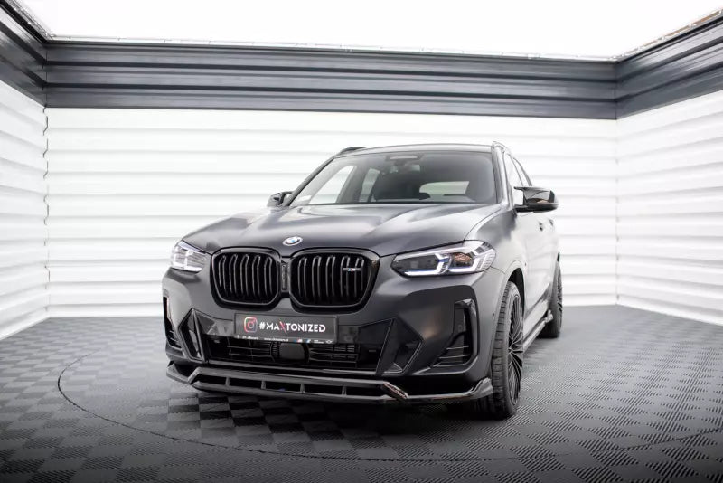 Maxton Design Frontlippe für BMW X3 M-Paket G01 Facelift Hochglanz schwarz – Ansicht 4