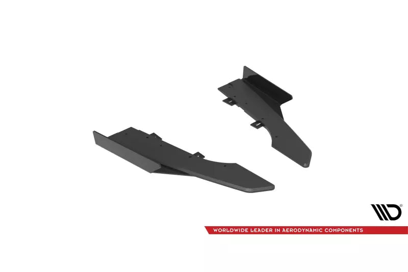 Maxton Design Street Pro Diffusor Flaps für Audi RS6 Avant C6 matt schwarz mit Hochglanz Flaps – Ansicht 4