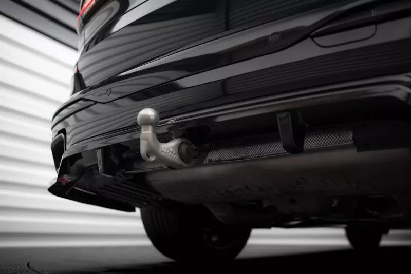 Maxton Design mittlerer Heckdiffusor DTM Look für BMW X7 M-Paket G07 Facelift Hochglanz schwarz – Ansicht 4