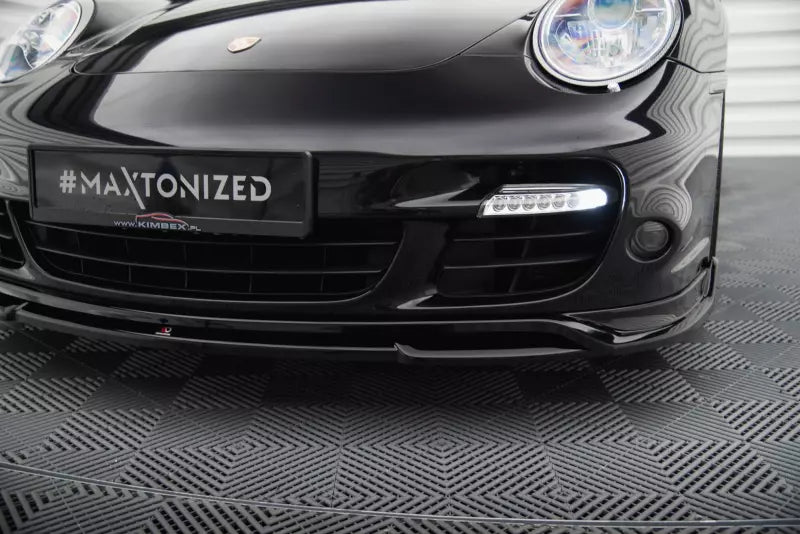 Maxton Design Frontlippe für Porsche 911 Turbo 997 Hochglanz schwarz – Ansicht 4