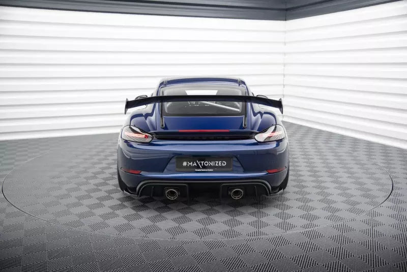 Maxton Design Diffusor Flaps für Porsche 718 Cayman GT4 RS 982c Hochglanz schwarz – Ansicht 4