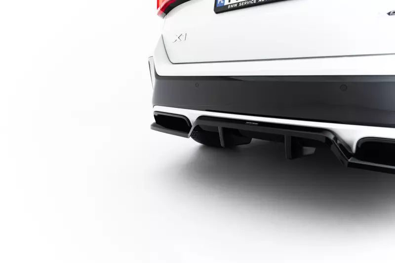 Maxton Design Heckdiffusor DTM Look für BMW X1 M-Paket U11 Hochglanz schwarz – Ansicht 4