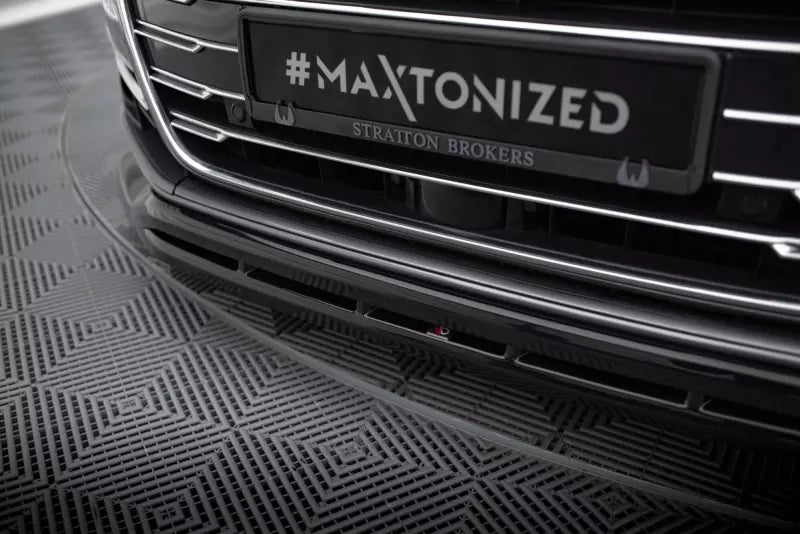 Maxton Design Frontlippe für Audi A8 D5 Hochglanz schwarz – Ansicht 4