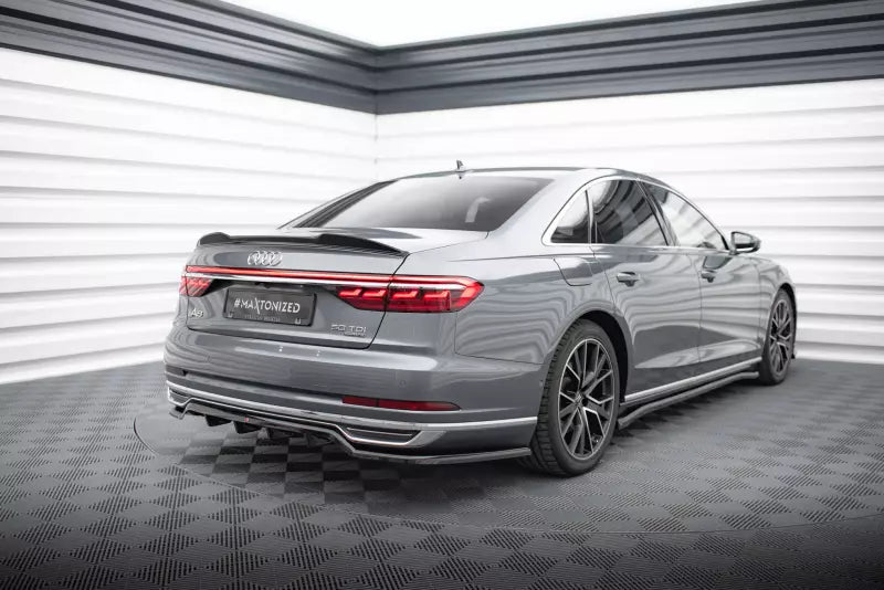 Maxton Design mittlerer Heckdiffusor DTM Look für Audi A8 D5 Hochglanz schwarz – Ansicht 4