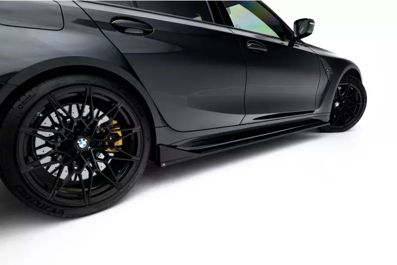 Maxton Design Seitenschweller (Paar) V.3 CSL Look für BMW M3 G80 / G81 Hochglanz schwarz – Ansicht 4