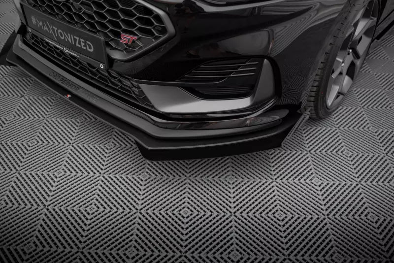 Maxton Design Front Flaps Ford Fiesta ST / ST-Line Mk8 Facelift Hochglanz schwarz – Ansicht 4