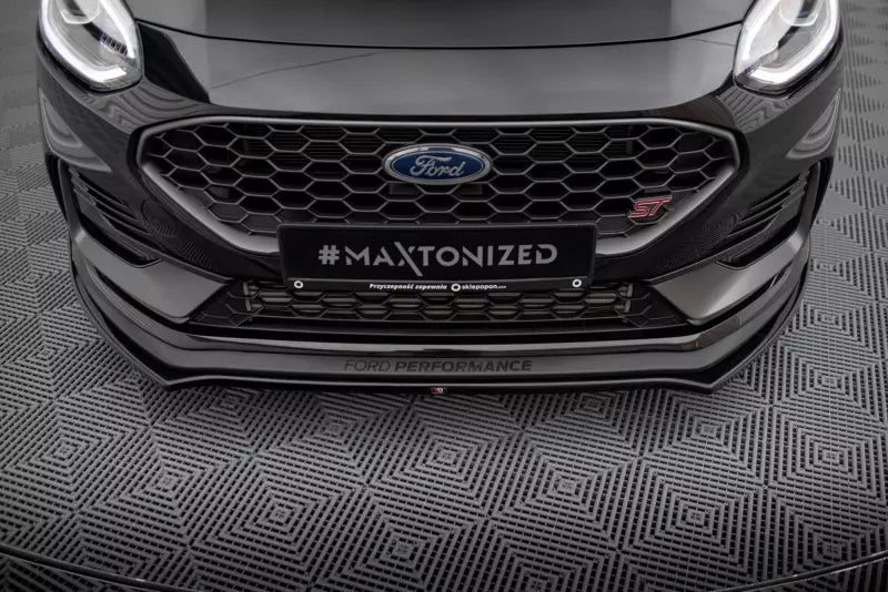 Maxton Design Frontlippe für Ford Fiesta ST / ST-Line Mk8 Facelift Hochglanz schwarz – Ansicht 4
