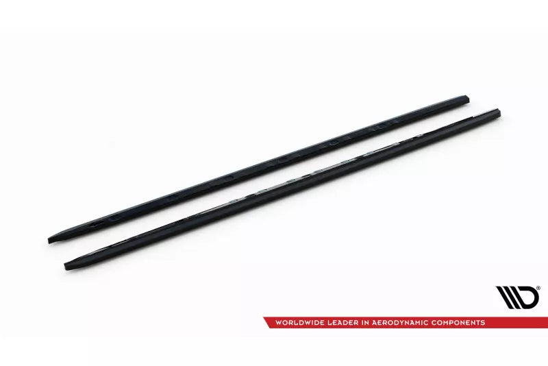 Maxton Design Seitenschweller (Paar) für Renault Express Mk2 Hochglanz schwarz – Ansicht 4
