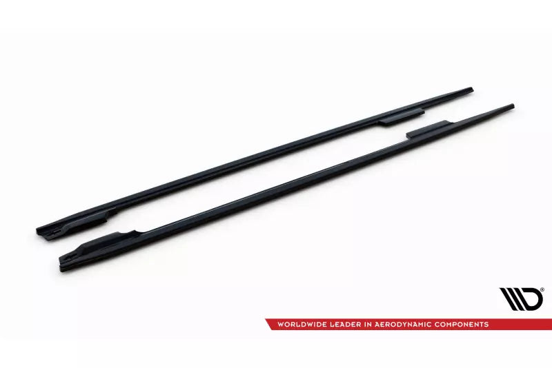 Maxton Design Seitenschweller (Paar) V.2 für Audi A4 / A4 S-Line / S4 B8 Hochglanz schwarz – Ansicht 4