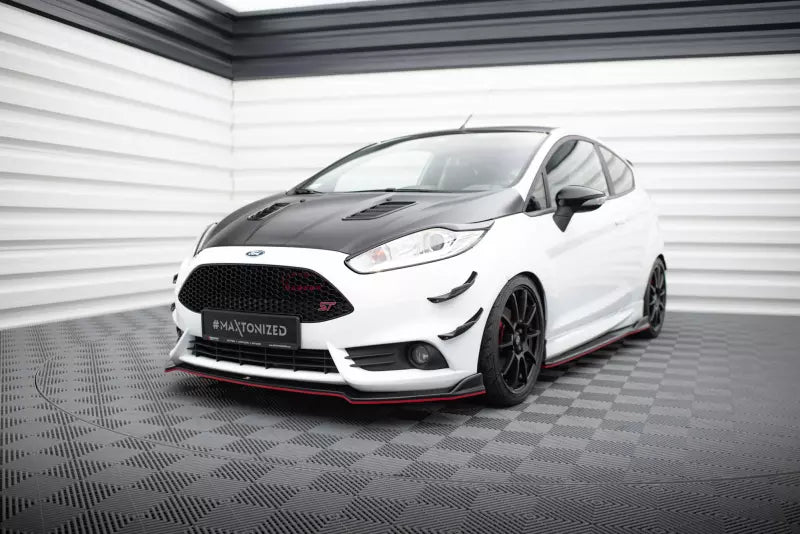 Maxton Design Frontlippe V.5 für Ford Fiesta ST Mk7 Facelift Hochglanz schwarz – Ansicht 4