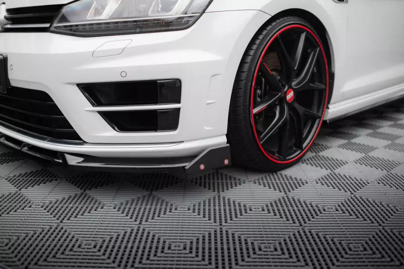 Maxton Design Frontlippe V.5 + Flaps für VW Golf 7 R Hochglanz schwarz – Ansicht 4