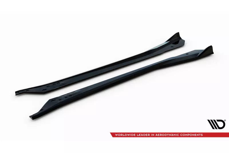 Maxton Design Seitenschweller (Paar) für Chevrolet Corvette C7 Hochglanz schwarz – Ansicht 4