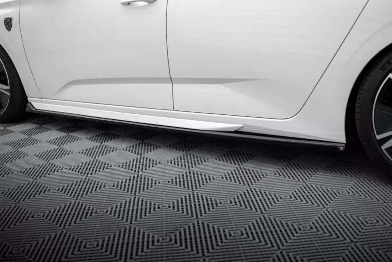 Maxton Design Seitenschweller (Paar) für Peugeot 308 GT SW Mk3 Hochglanz schwarz – Ansicht 4