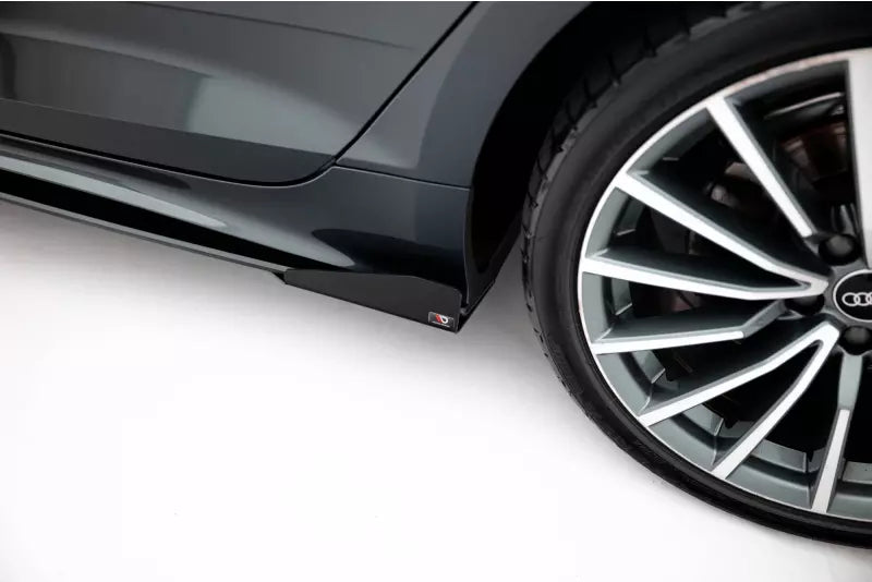 Maxton Design Street Pro Seitenschweller Flaps für Audi A5 Sportback F5 Facelift Hochglanz schwarz – Ansicht 4