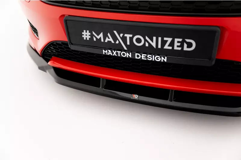 Maxton Design Frontlippe V.3 für Ford Focus ST-Line Mk3 Facelift Hochglanz schwarz – Ansicht 4