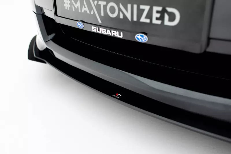 Maxton Design Street Pro Frontlippe mit Flaps für Subaru Impreza WRX STI Mk3 Facelift Schwarz mit Hochglanz Flaps – Ansicht 4