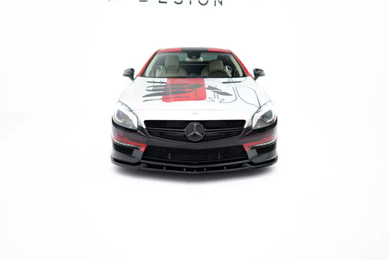 Maxton Design Frontlippe V.1 für Mercedes SL 63 AMG R231 Hochglanz schwarz – Ansicht 4