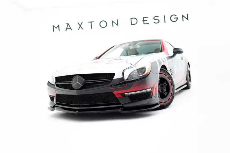 Maxton Design Frontlippe V.2 für Mercedes SL 63 AMG R231 Hochglanz schwarz – Ansicht 4