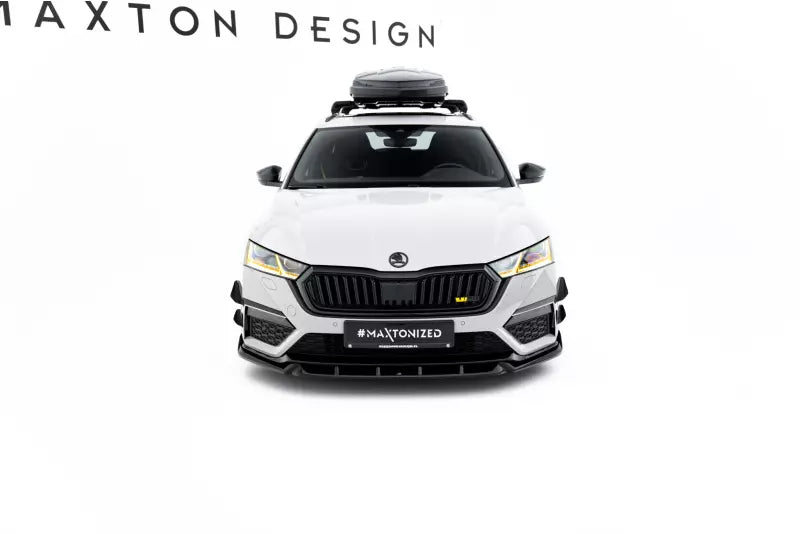 Maxton Design Frontlippe V.5 für Skoda Octavia RS Mk4 Hochglanz schwarz – Ansicht 4