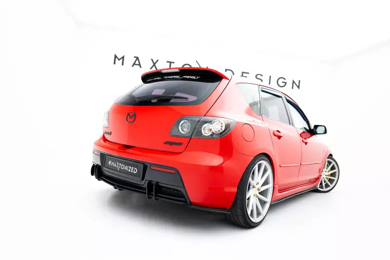 Maxton Design Street Pro Diffusor Flaps für Mazda 3 MPS Mk1 EU Version Schwarz – Ansicht 4