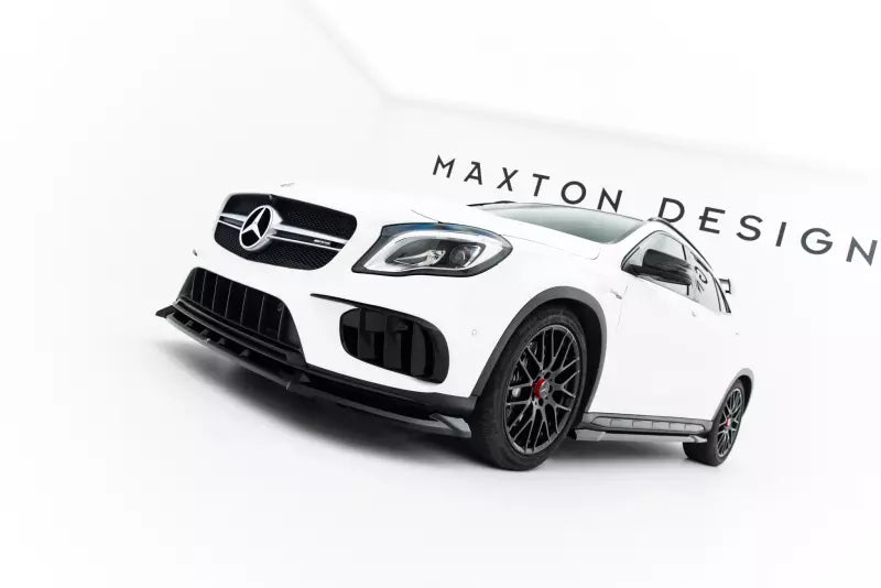 Maxton Design Frontlippe V.1 für Mercedes GLA 45 AMG X156 Facelift Hochglanz schwarz – Ansicht 4