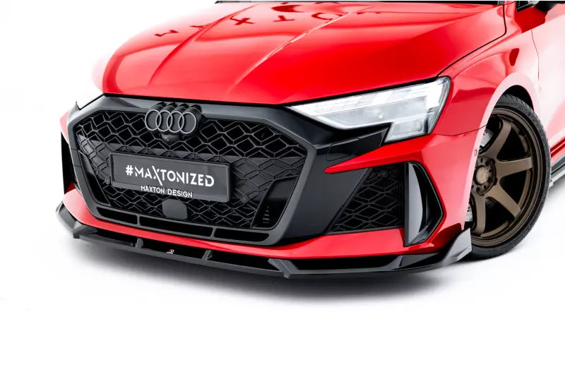 Maxton Design Frontlippe V.3 für Audi RS3 Limousine 8Y Facelift Hochglanz schwarz – Ansicht 4