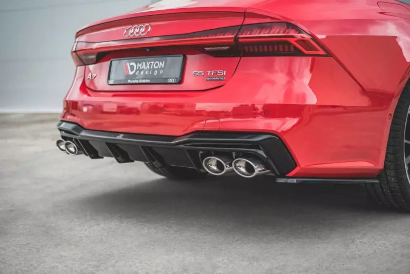 Maxton Design Heckdiffusor mit Sportauspuff Attrappe Chrom für Audi A7 C8 S-Line – Ansicht 4