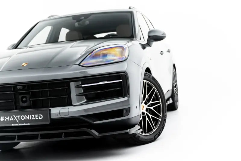 Maxton Design Frontlippe für Porsche Cayenne SUV / Coupe Mk3 Facelift Hochglanz schwarz – Ansicht 4