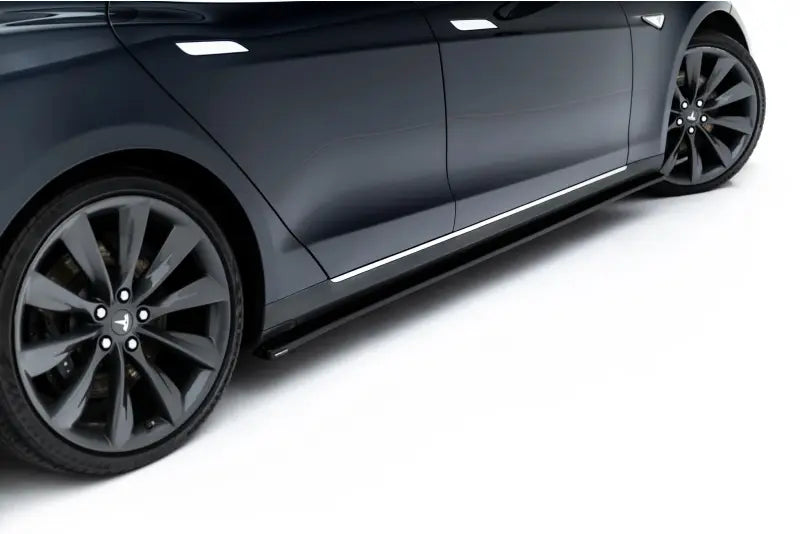 Maxton Design Seitenschweller (Paar) V.1 für Tesla Model S Mk1 Hochglanz schwarz – Ansicht 4