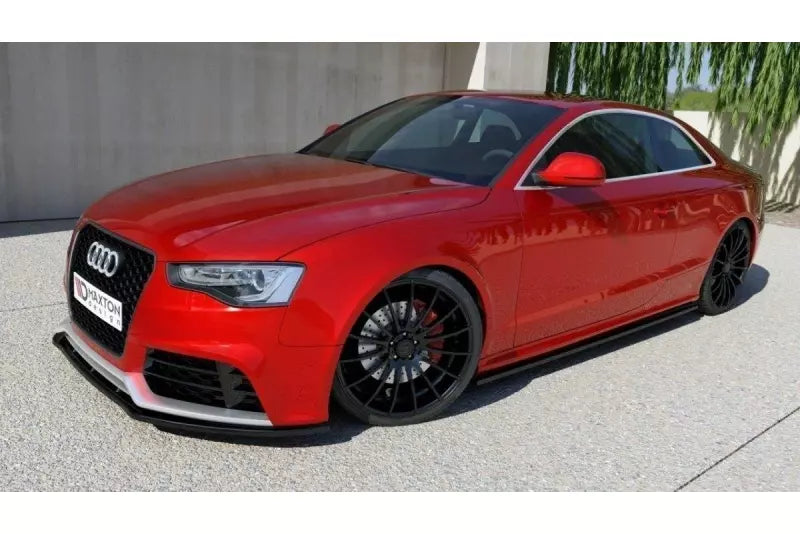 Maxton Design Seitenschweller (Paar) für Audi RS5 B8 8T (vor und nach Facelift) Hochglanz schwarz – Ansicht 4