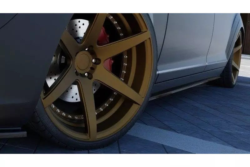 Maxton Design Seitenschweller (Paar) für Mercedes S-Klasse W221 Hochglanz schwarz – Ansicht 3