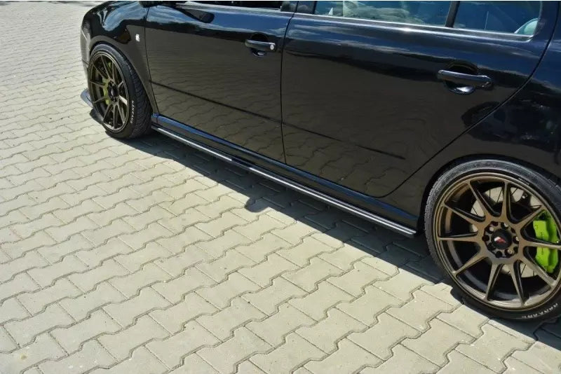 Maxton Design Seitenschweller (Paar) für Skoda Fabia RS Hochglanz schwarz – Ansicht 2