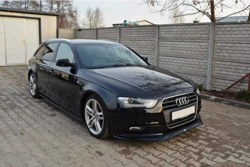 Maxton Design Frontlippe V.2 für Audi A4 B8 Facelift Hochglanz schwarz – Ansicht 4