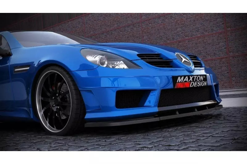 Maxton Design Frontlippe für Mercedes SLK R171 (für ME-SLK-R171-AMG172-F1) Hochglanz schwarz – Ansicht 1